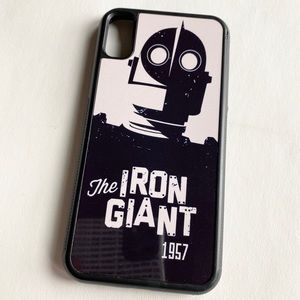 Iron Giant movie robot iPhone X rubber black case